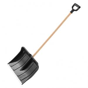 Лопата для уборки снега пластиковая, 470 х 350 х 1360 мм, деревянный черенок, Palisad 61646