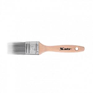 Кисть плоская Platinum 1.5", искусственная щетина, деревянная ручка MTX