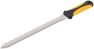 Нож для резки теплоизоляционных плит, двустороннее лезвие 240х27 мм, нерж.сталь, прорезиненная ручка FIT