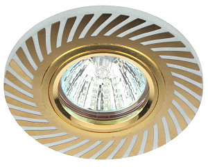 DK LD39 WH/GD /1 Светильник ЭРА декор cо светодиодной подсветкой MR16, белый/золото (50/1500)