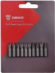 Набор профессиональных бит DEKO Ph2*25мм*сталь S2 (10 шт.) 065-0767