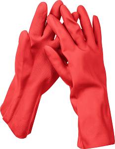 ЗУБР ЛАТЕКС+ перчатки латексные хозяйственно-бытовые, стойкие к кислотам и щелочам, размер L 11250-L_z01
