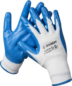Перчатки ЗУБР "МАСТЕР" маслостойкие для точных работ, с нитриловым покрытием, размер M (8) 11276-M