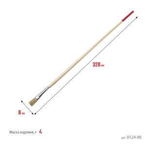 STAYER UNIVERSAL, 8 мм, светлая натуральная щетина, деревянная ручка, все виды ЛКМ, плоская тонкая кисть (0124-06)