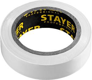 STAYER Protect-10 Изолента ПВХ, не поддерживает горение, 10м (0,13х15 мм), белая 12291-W