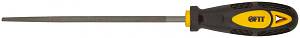 Напильник Профи, мягкая прорезиненная ручка, круглый 200 мм FIT