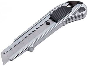 Нож технический &quot;Классик&quot; 18 мм, усиленнный, метал. корпус, резиновая вставка KУРС