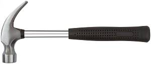 Молоток-гвоздодер, металлическая ручка, резиновая рукоятка 27 мм, 450 гр. КУРС