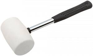 Киянка резиновая белая, металлическая ручка 65 мм ( 680 гр ) KУРС